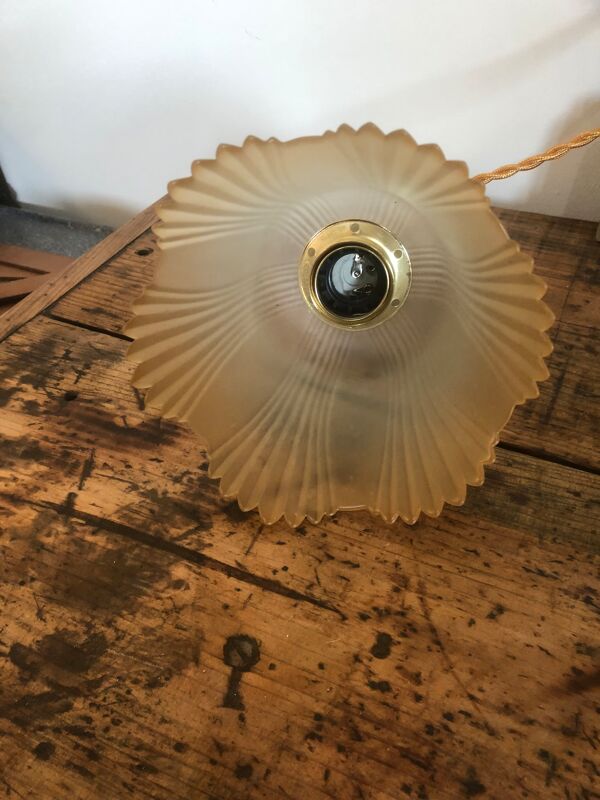 Baladeuse vintage tulipe verre fumé