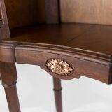 Louis XVI style walnut and marble cabinet