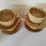 Set of 4 pyrite stoneware coffee cups