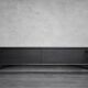 Vintage Mid-Century Scandinavian Modern Dark Oak Sideboard & Wooden Handles