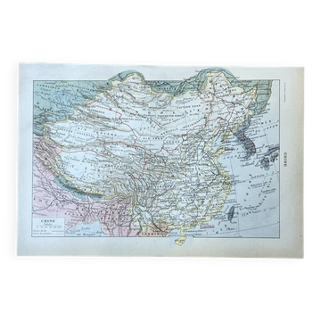 Carte de la Chine - 20x29cm