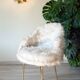Ivory white fur armchair, 1970