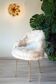 Fauteuil moumoute Blanc ivoire, 1970