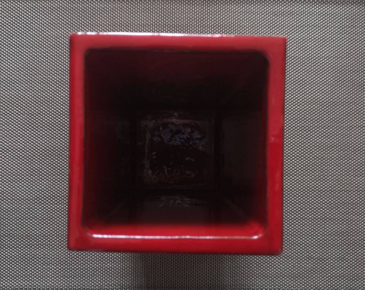 Red glazed ceramic vase - Aldo Londi for Bitossi - 1960s