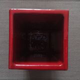 Red glazed ceramic vase - Aldo Londi for Bitossi - 1960s