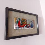 Enameled painting by the artist Tugomir Huberger, master enameler Jean Bétourné, Limoges