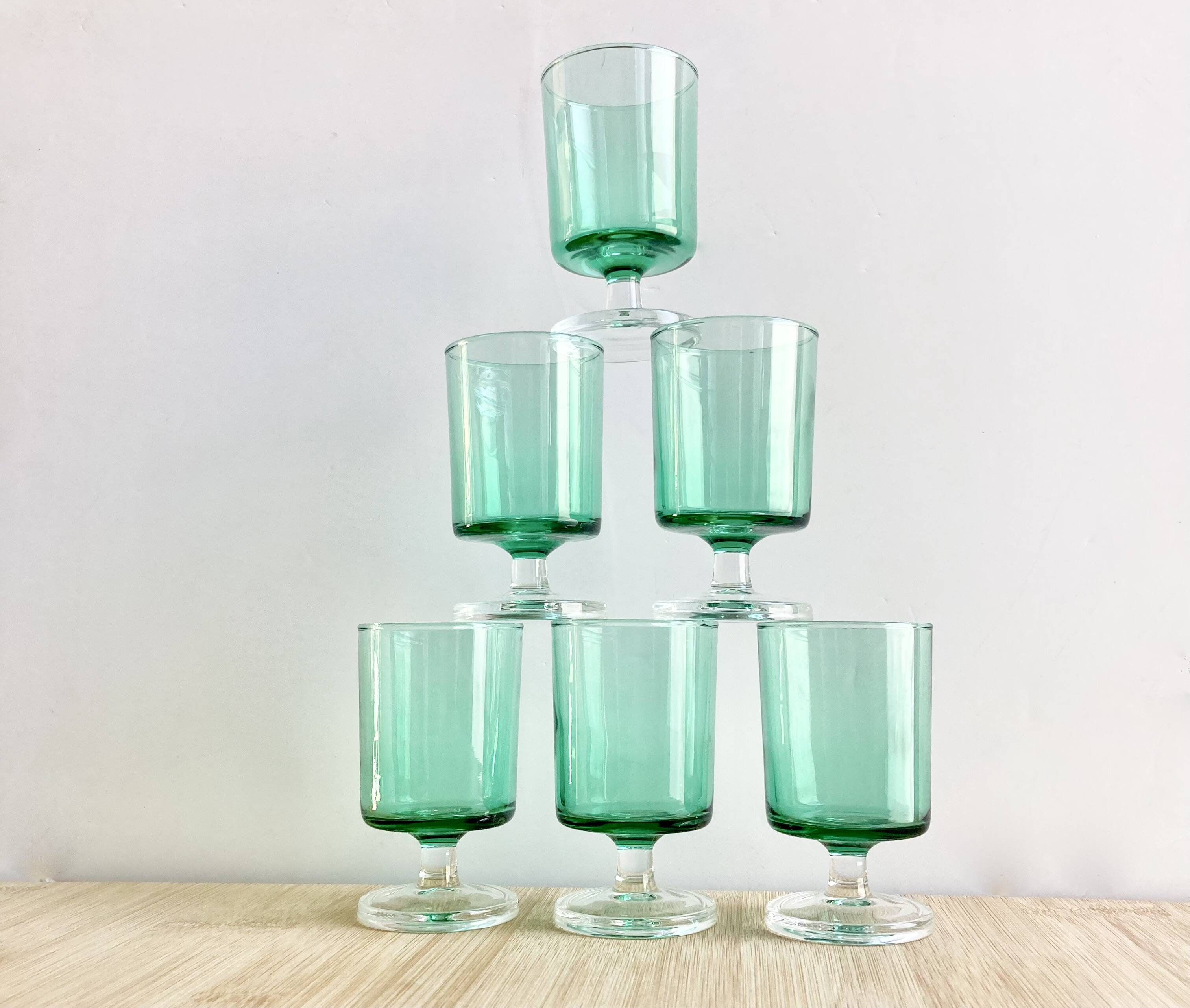 6 vintage Luminarc glasses