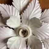 white lacquered metal flower applique