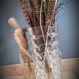 Faceted molded glass vase