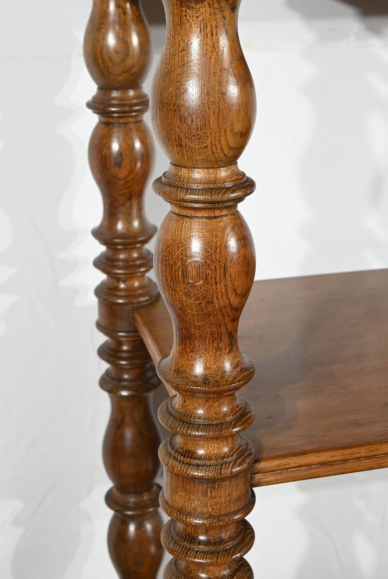 Desserte à hauteur d’appui, console en chêne, style Louis Philippe, 2ème partie du XIXème s.