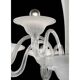 Modern Venetian Murano Glass Chandelier in Transparent and White Tones