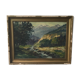 Painting oil mountain landscape