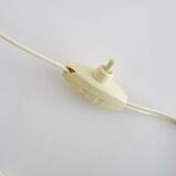 Pair of Scandinavian wall sconces with swivel shade in orange metal. 70