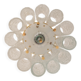 Pair of Murano glass tube pendants by Doria, Germany, 1960s.