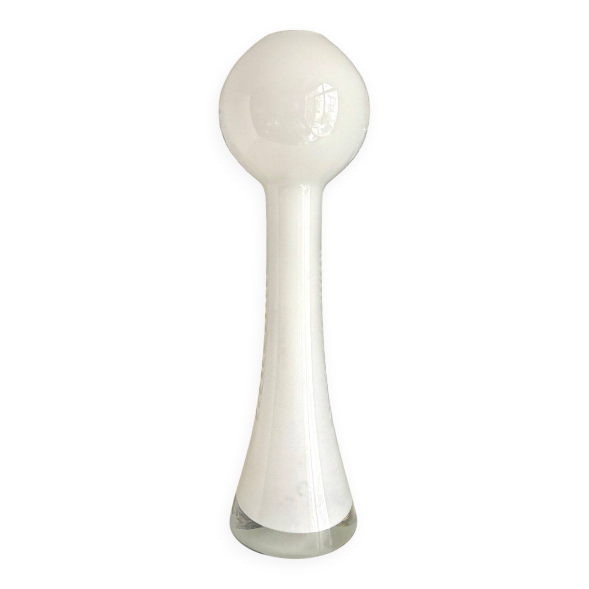 Vase, single-flower vase in white opaline