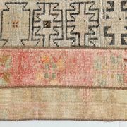 Tapis Runner Vintage Patchwork,Motifs Tribaux,Tons Pastel & Terre,66x265 cm
