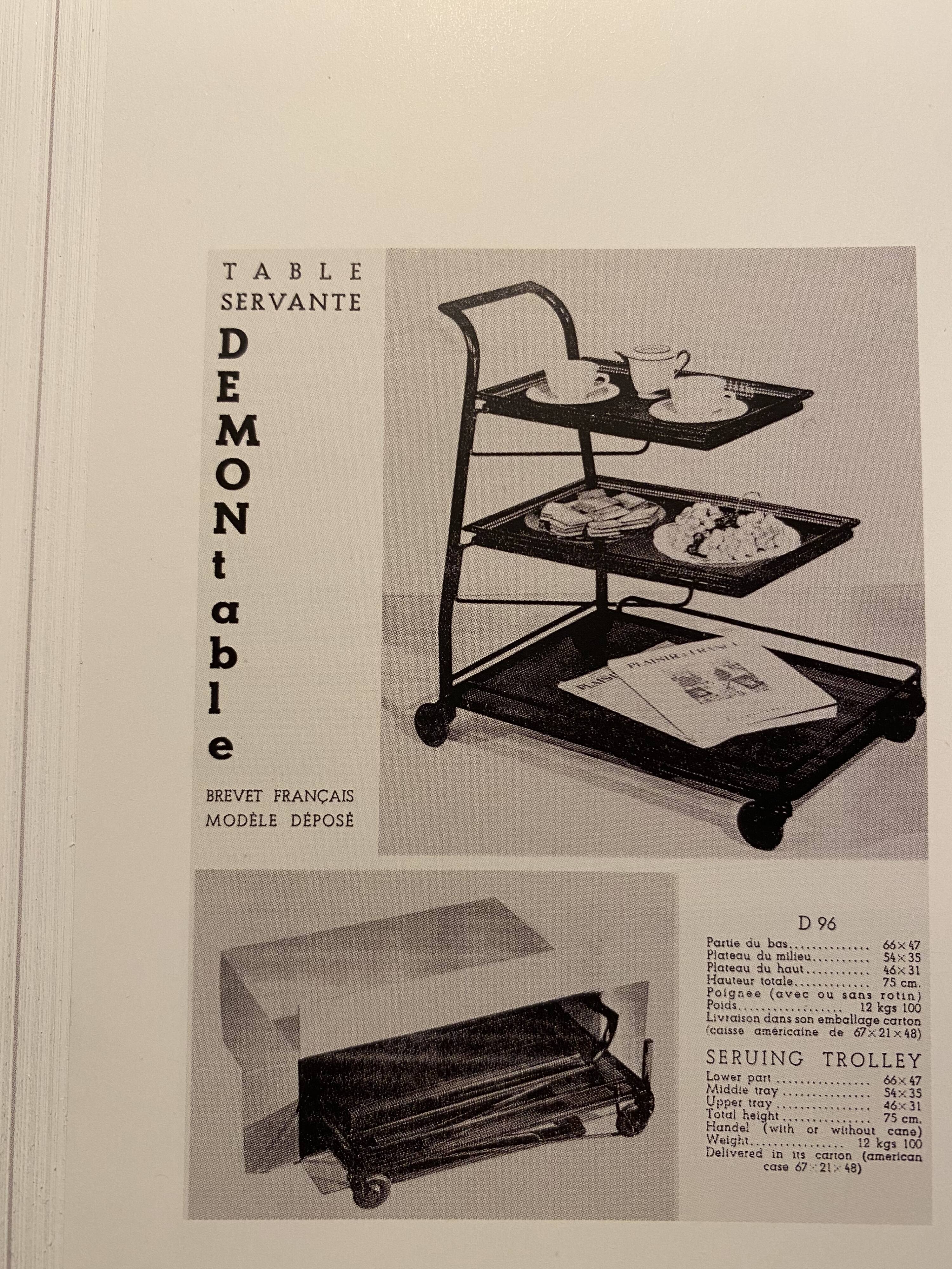 Mathieu Matégot 'Demon' Trolley for Artimeta, 1950