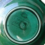 Tasses et soucoupes à café vintage en céramique de Gien, lot de 10