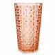 Studs vase, modernism, rose glass, Ząbkowice, Poland, 1970s