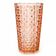 Studs vase, modernism, rose glass, Ząbkowice, Poland, 1970s