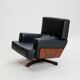 Swivel rosewood model 401 armchair by Menilio Taro for Cinova, 1960s