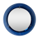 Mirror framed by a blue glass circle, italy circa 1950