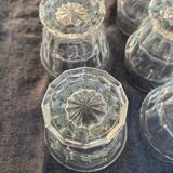 Faceted aperitif glasses