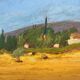 Tableau study Pastel attr. Ed. Pannetier (1884-1965) sunny countryside