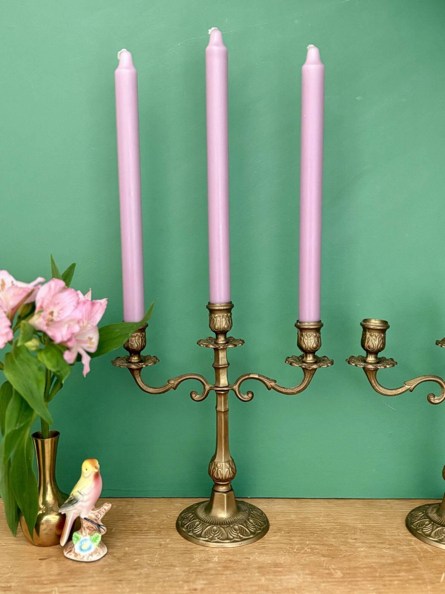 Paire de chandeliers vintage