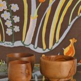 Mid-Century Modern Wood Bowls, Sweden, Set of 3