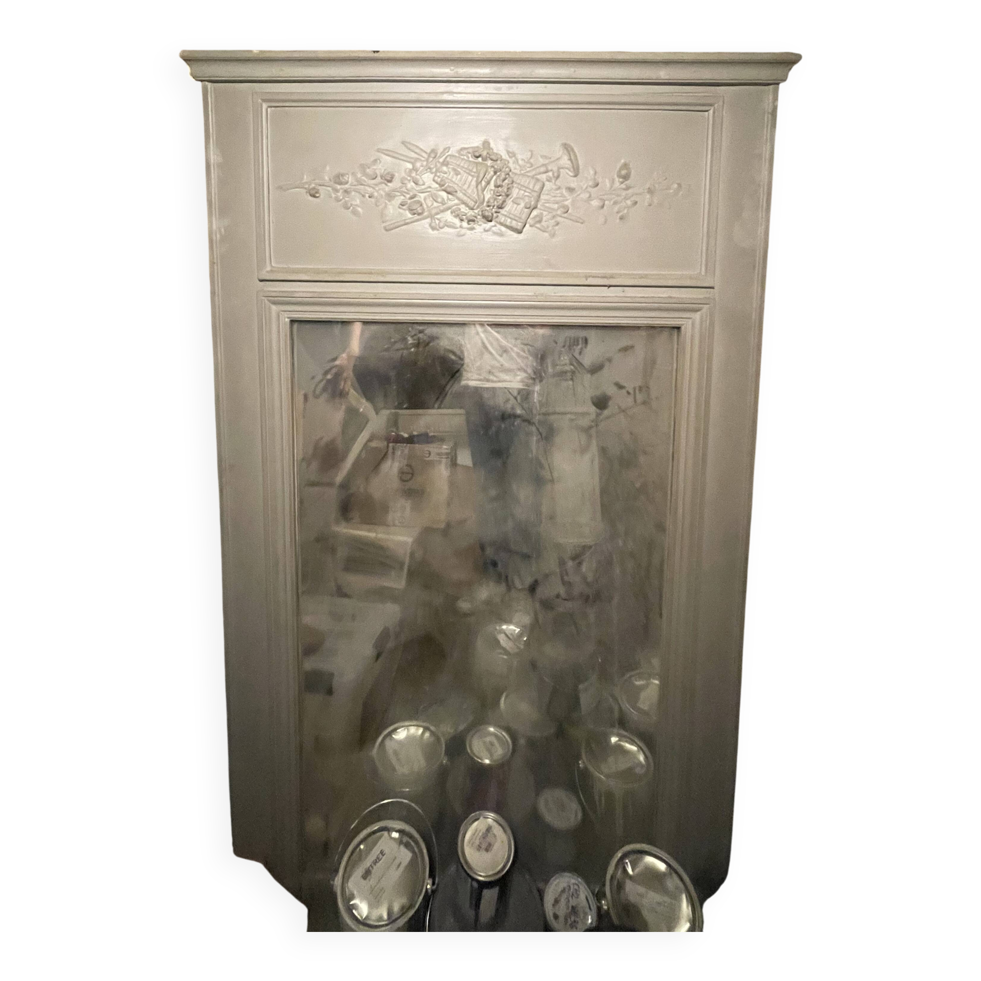 Haussmannian fireplace mirror trumeau
