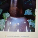 Old Ceramic Vase Germany DDR Piesche & Blackberries Decor Ritz Sgraffito 1950 a 59