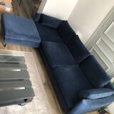 Velvet corner sofa