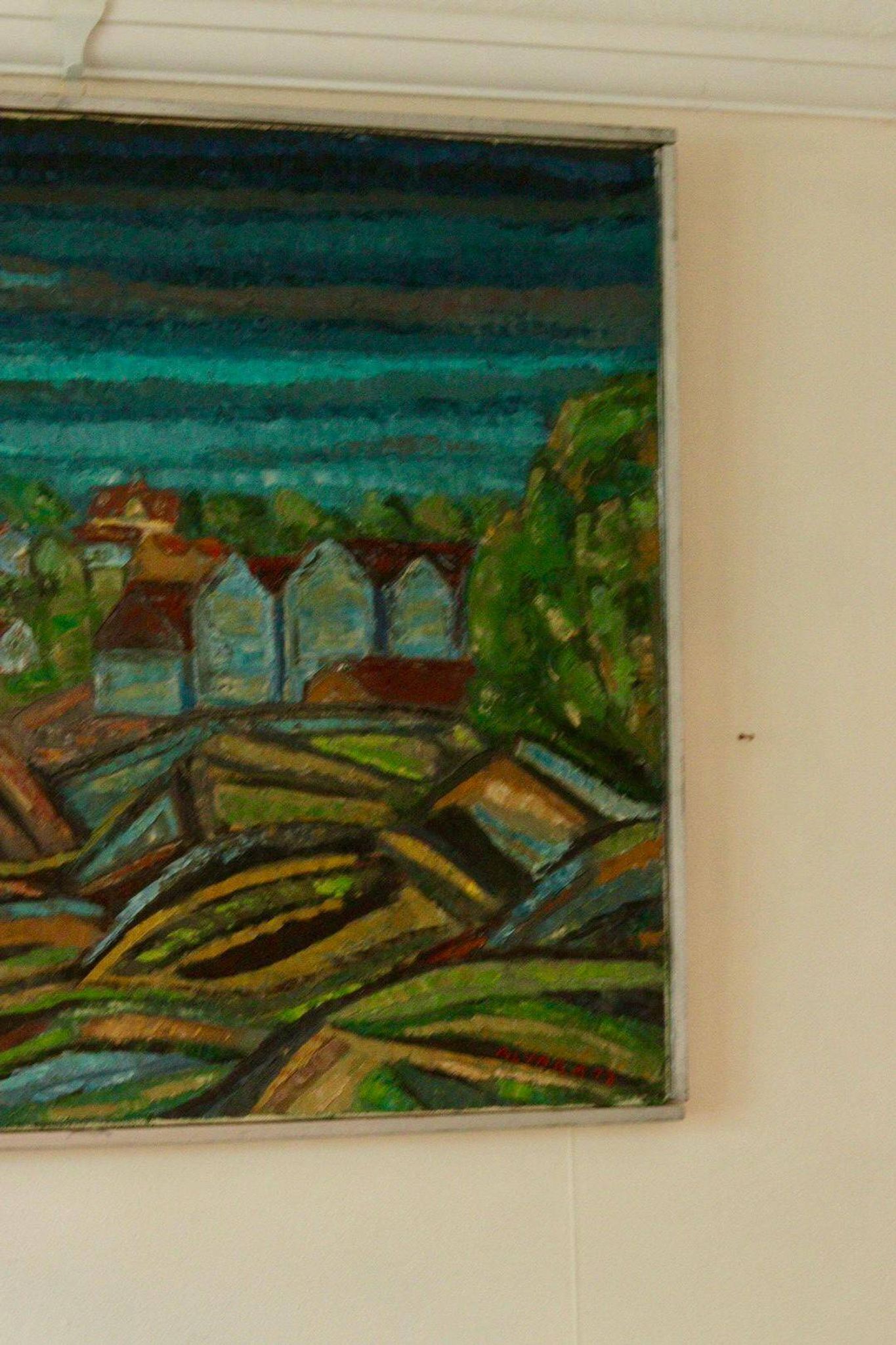 Huile sur toile « Vue » d'Alvar Andersson
