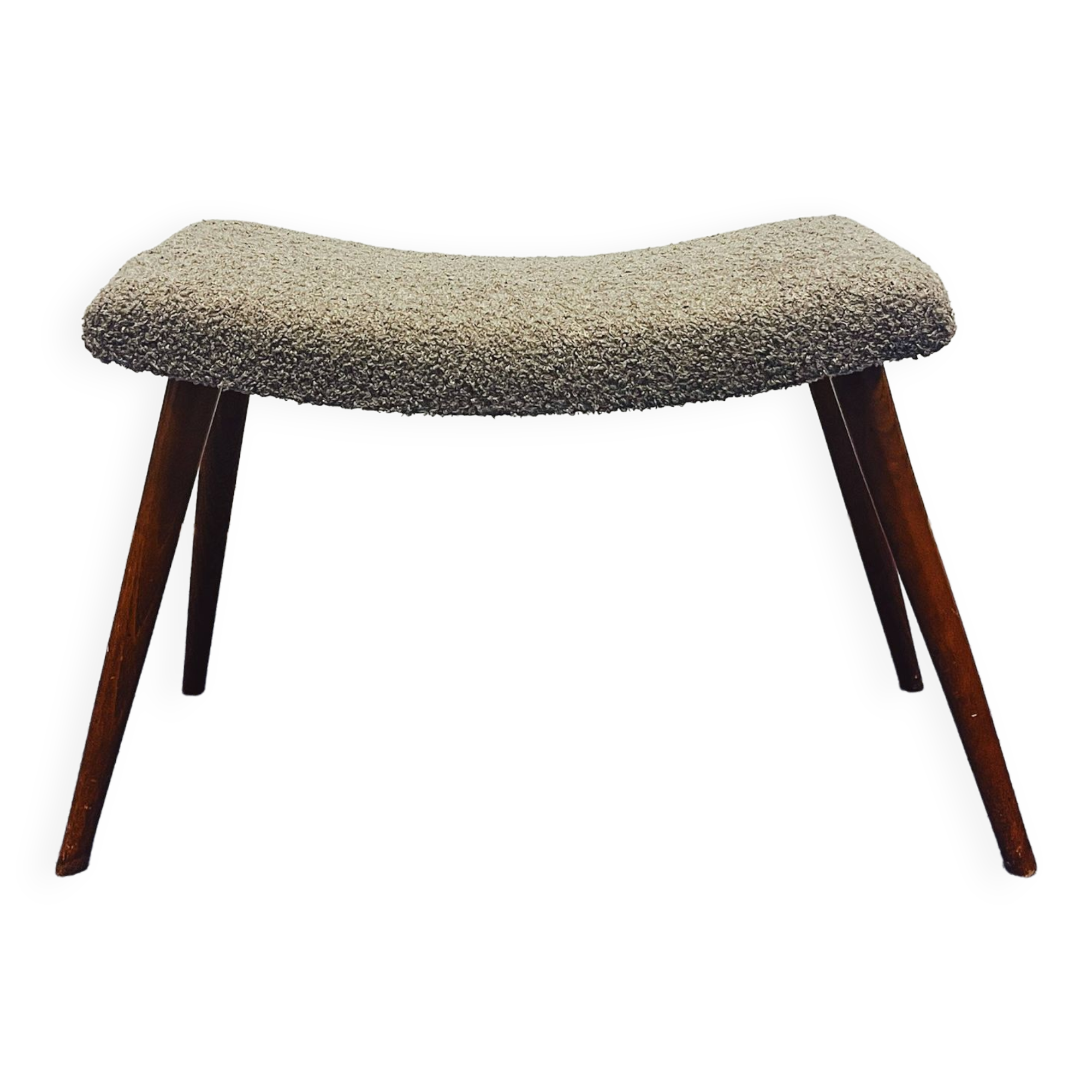 Vintage Footstool Bouclé