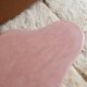 Organic shaped coffee table in pink teracotta tadelakt