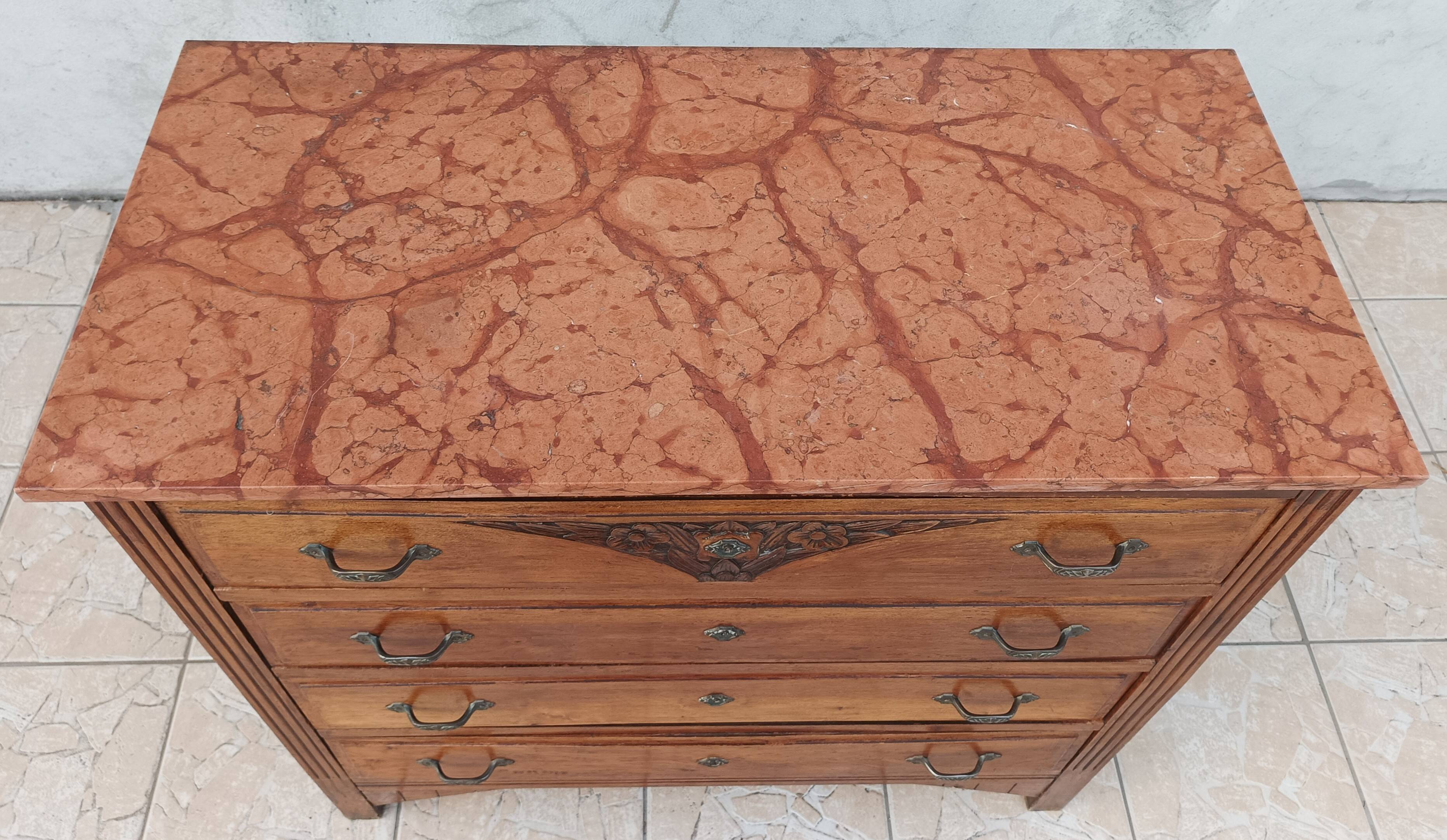 Art Deco walnut commode
