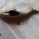 Old brass ashtray, fish shape