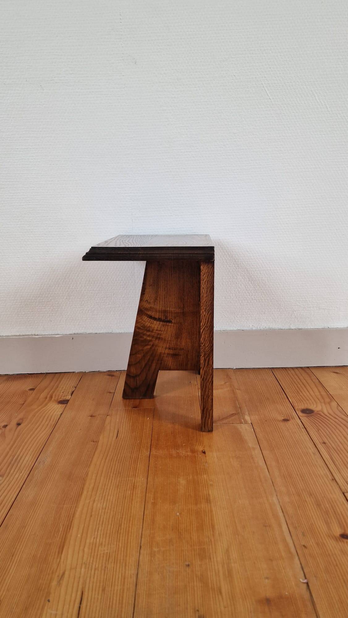 Bedside table or end of sofa Italian brutalism wood