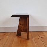 Bedside table or end of sofa Italian brutalism wood