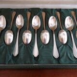 Lot de 12 cuillères à moka Ravinet Denfer en métal argenté