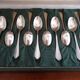 Set of 12 mocha spoons Ravinet Denfer in silver metal