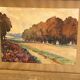 Watercolor Pierre Huvelliez 1891-1959 view park Palace of Versailles
