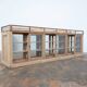 Old glass-fronted pine trade counter - early 20th century