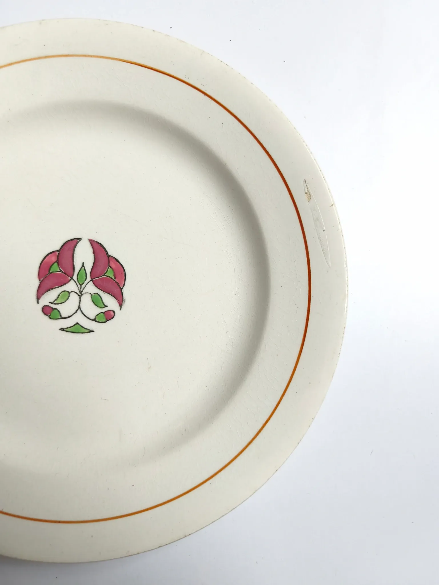 Iron earth plate Salins model without worry old cream flowers