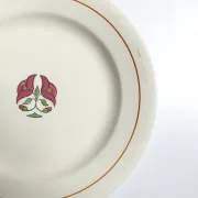 Iron earth plate Salins model without worry old cream flowers
