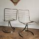 Paire chaises dorées