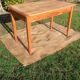 Table bureau bois brut