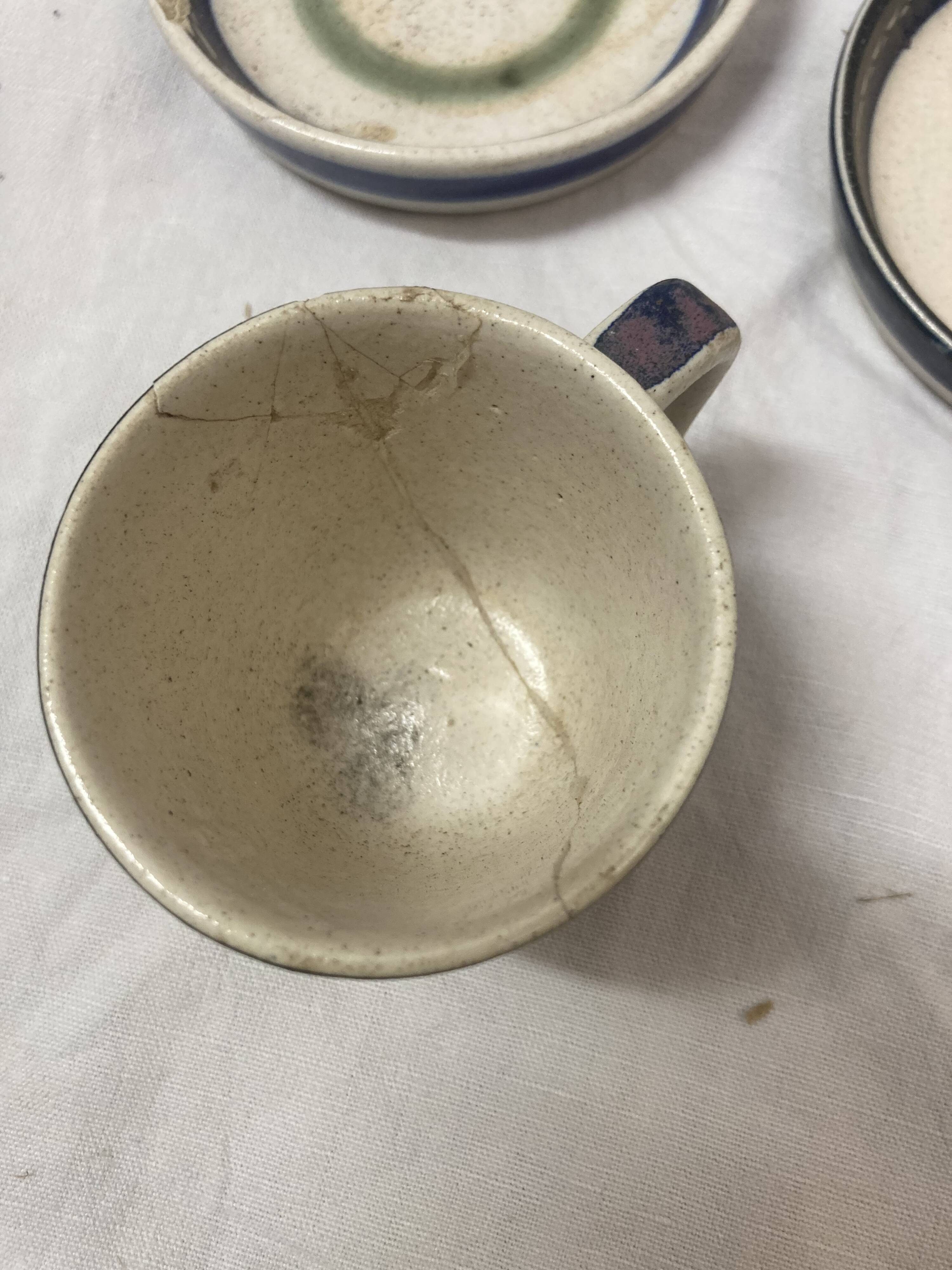 Ceramic cups keraluc quimper 1970