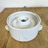 Vintage White Porcelain Ceiling Light, 1970s